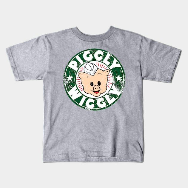 Piggly Wiggly Retro Kids T-Shirt by mighty corps studio